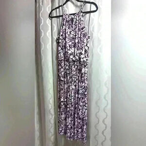 London Times Floral halter  neck crop Sleeveless jumpsuit. Ladies size 12